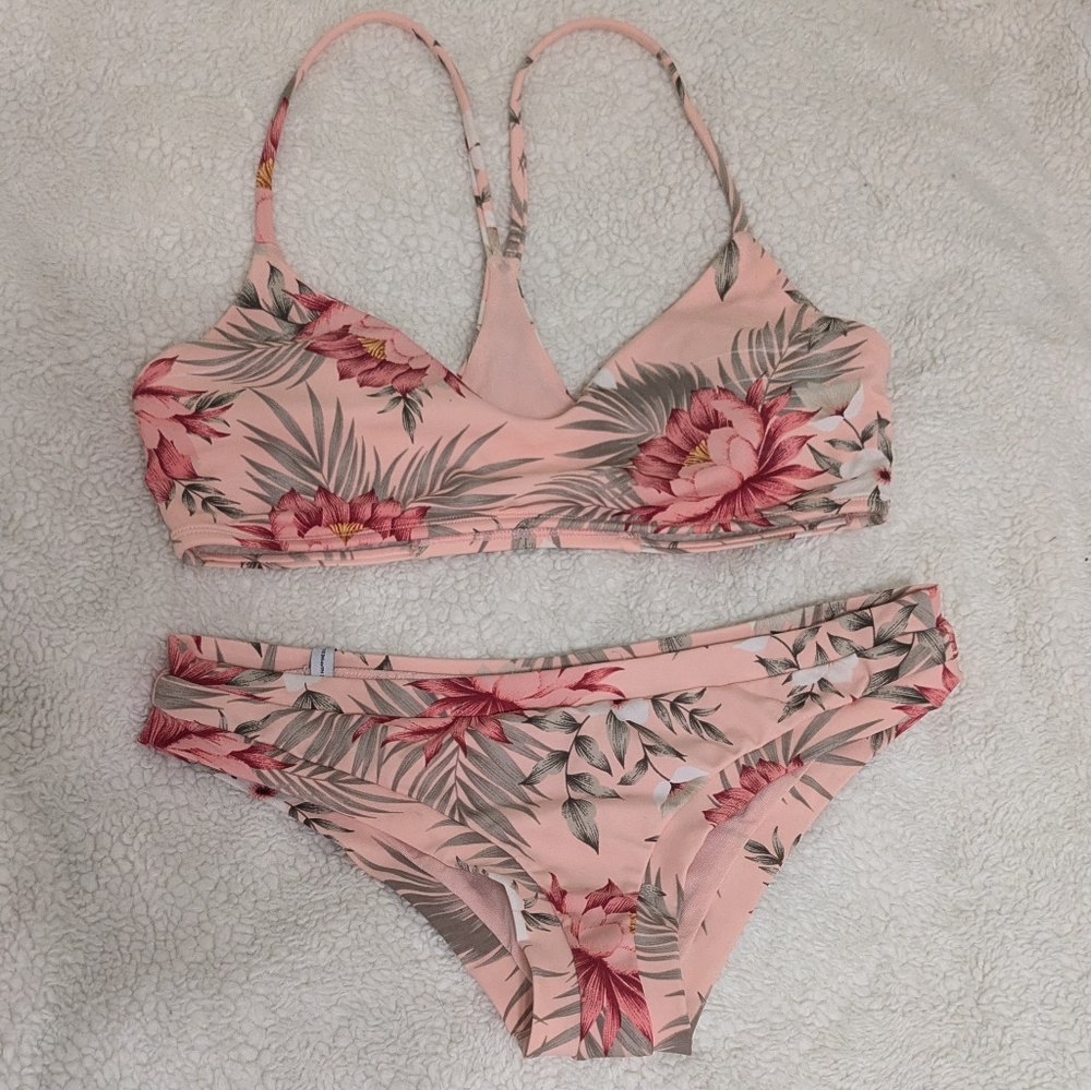 Body Glove Pink and Gray Floral Bikini
